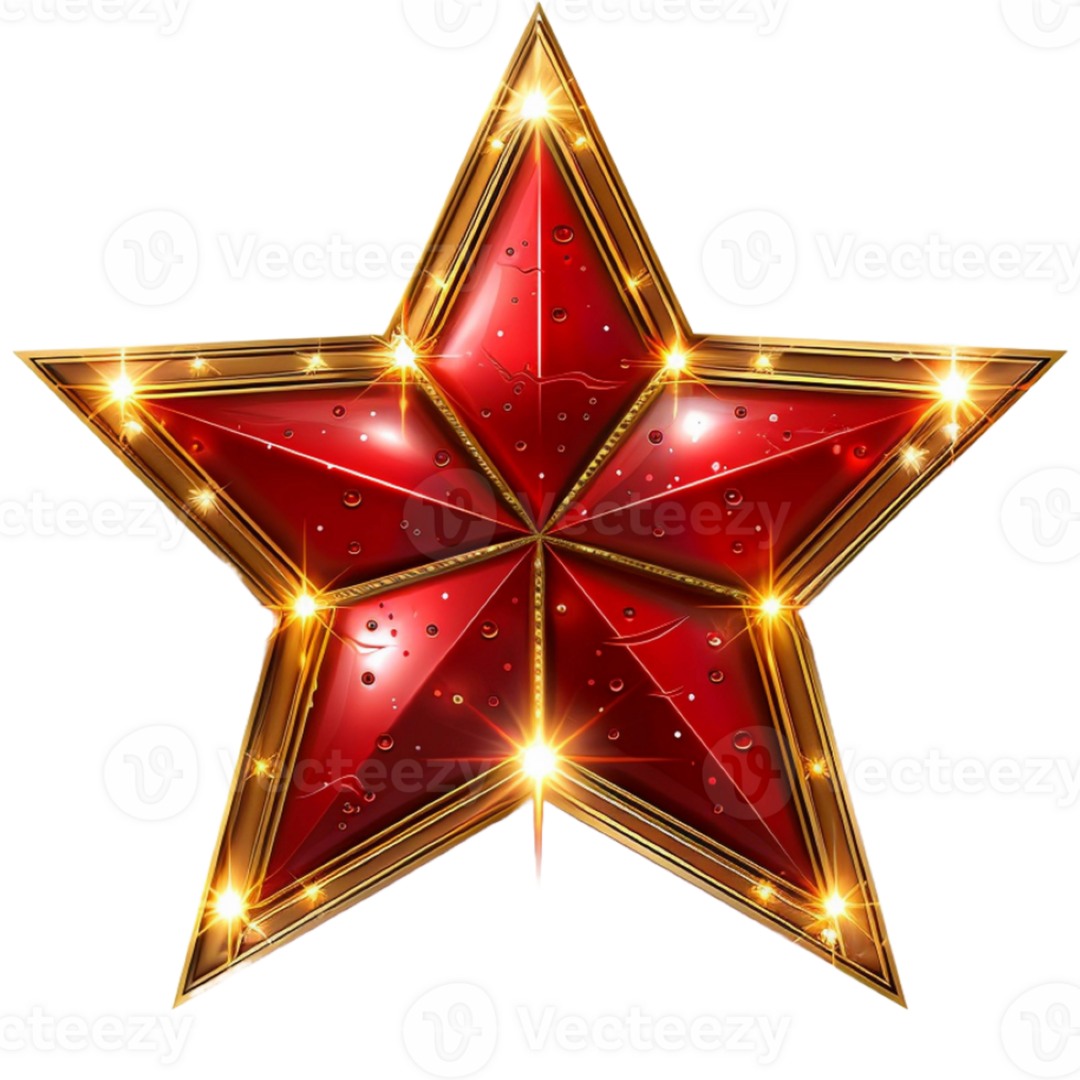 STAR GOLD GLITTE W GOLD N RED BALL 0122307